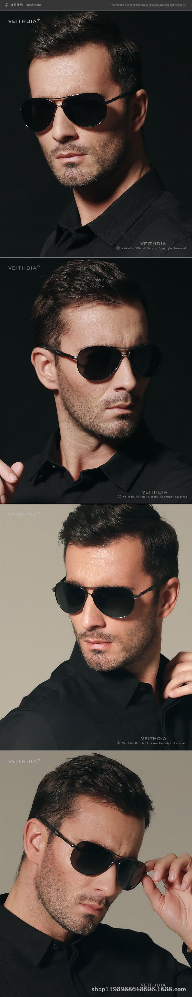 Men's polarized sunglasses - uv protection, lightweight aviator style