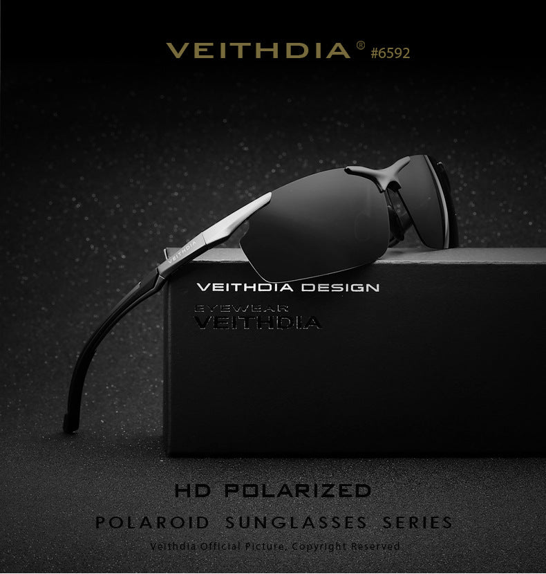 Men's aluminum-magnesium polarized sunglasses - stylish driving glasses for men