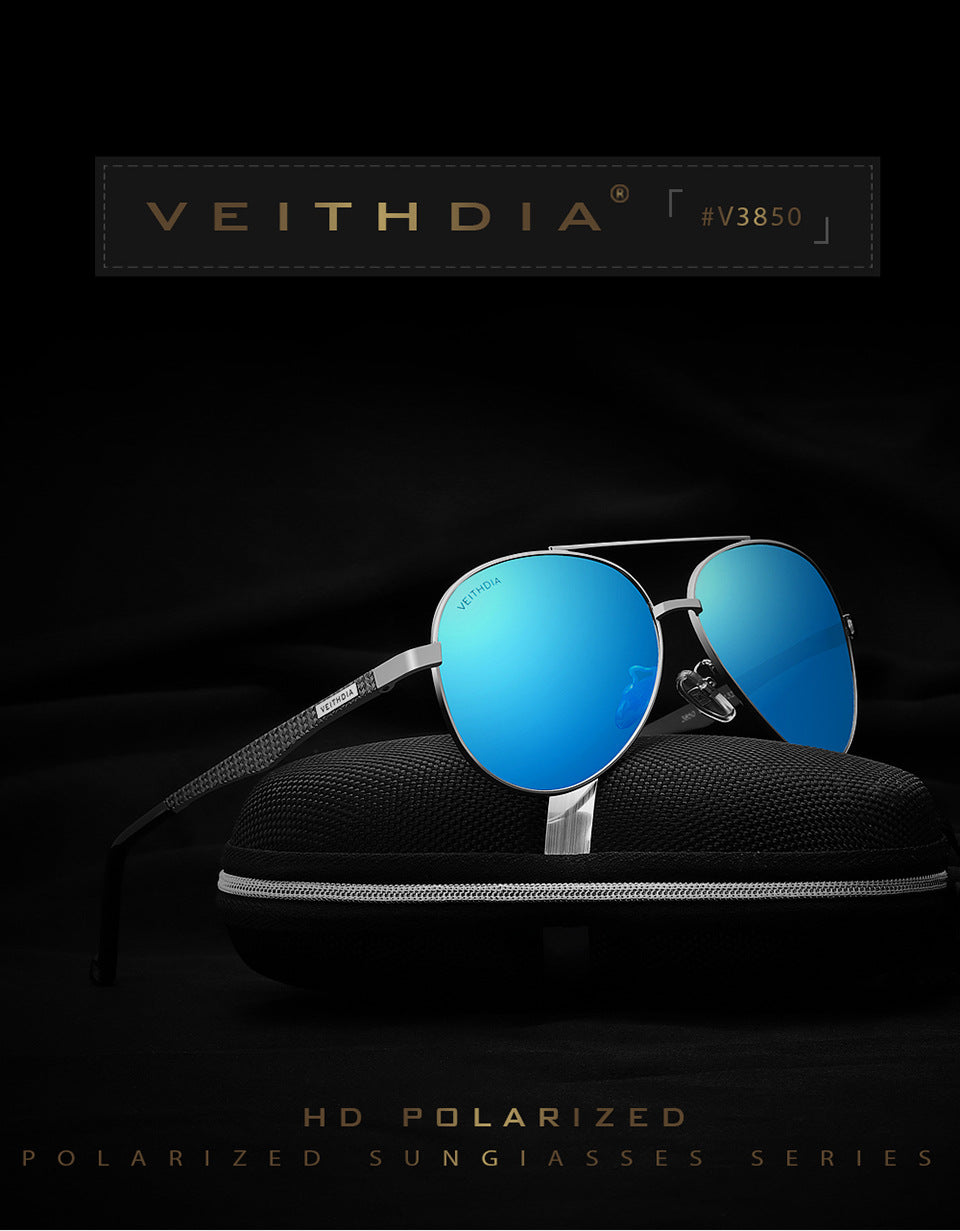 Men's polarized sunglasses - premium carbon fiber texture aluminum