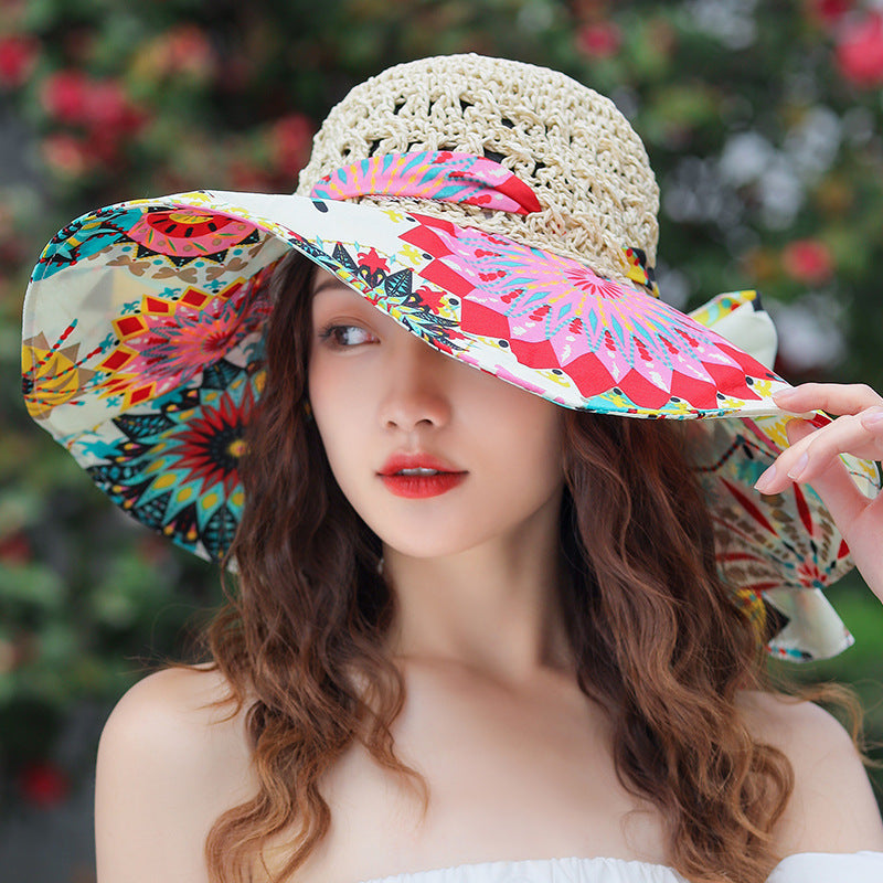 Women's Wide Brim Straw Sun Hat