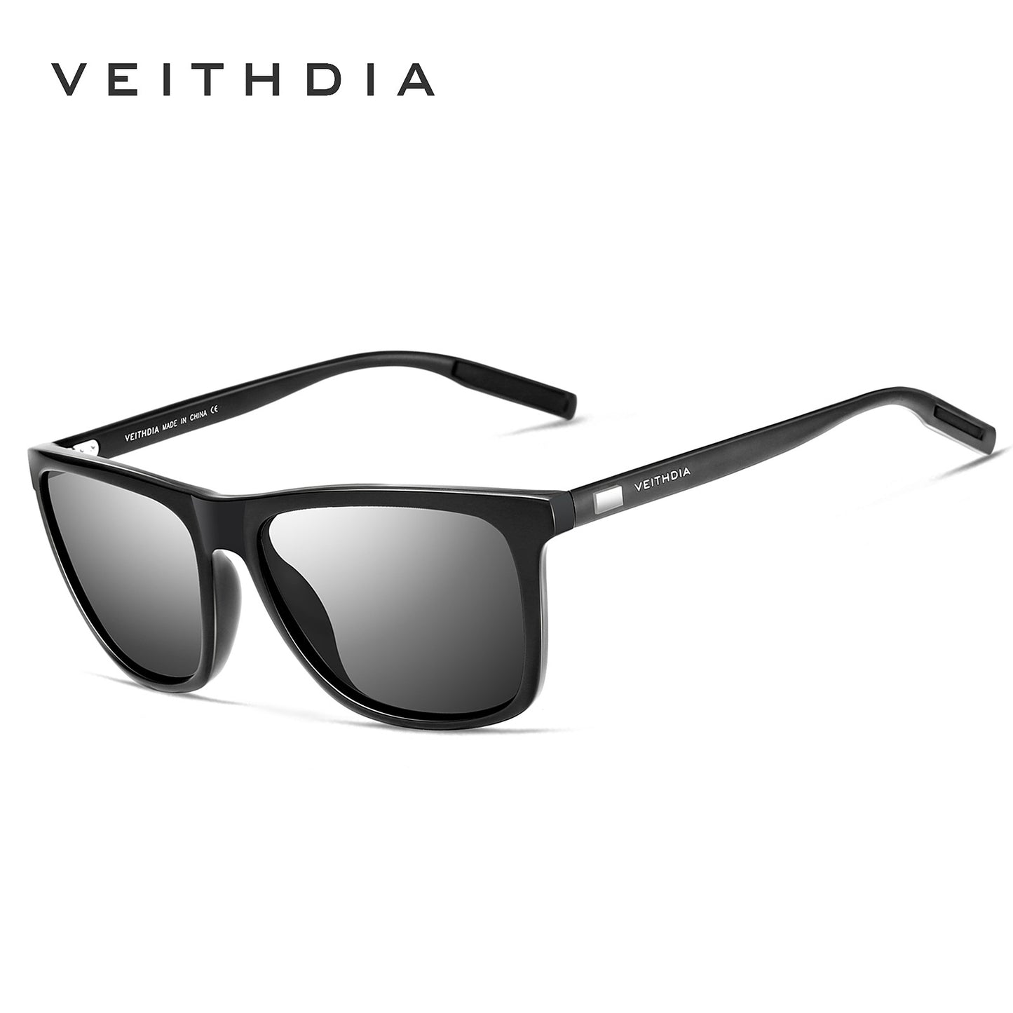 Unisex aluminum-magnesium square polarized uv protection sunglasses