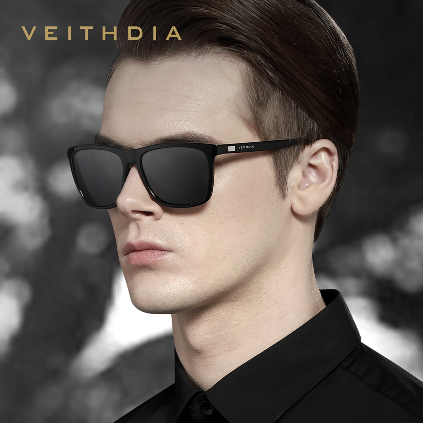Unisex aluminum-magnesium square polarized uv protection sunglasses