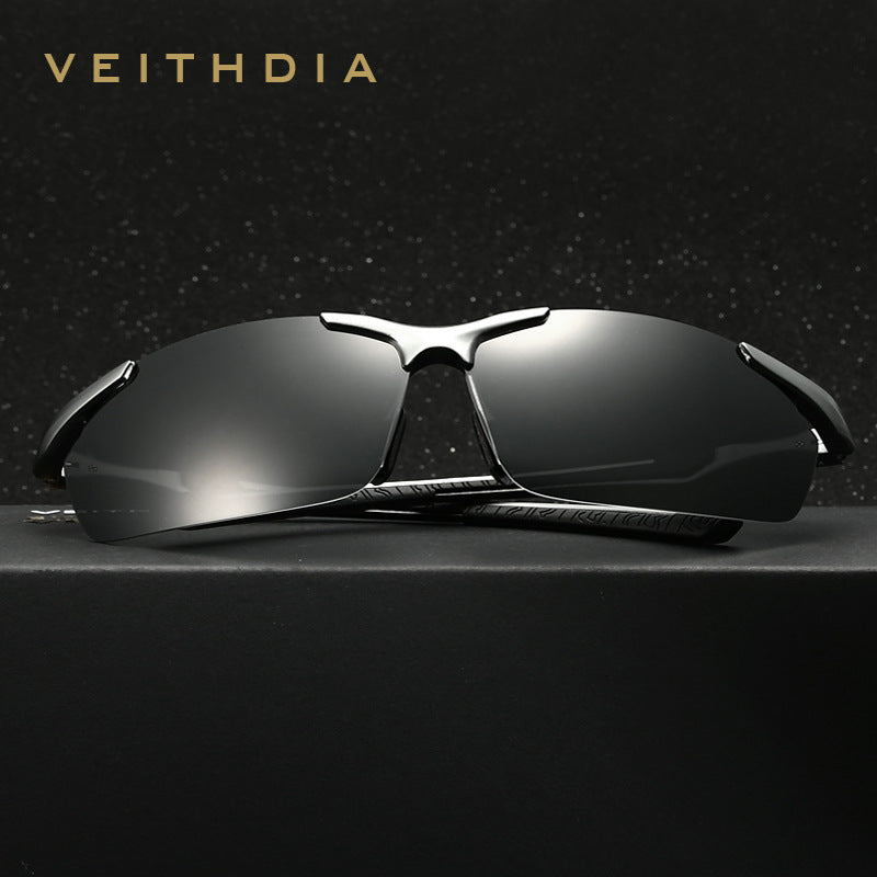 Men's aluminum-magnesium polarized sunglasses - stylish driving glasses for men