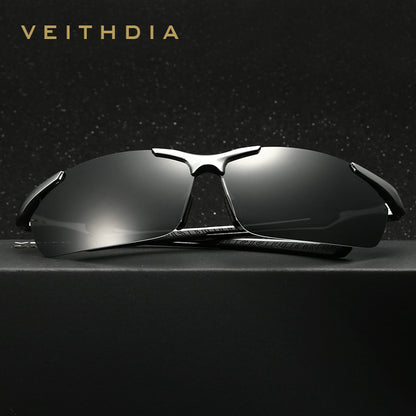 Men's aluminum-magnesium polarized sunglasses - stylish driving glasses for men