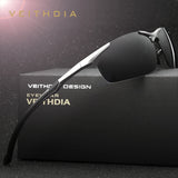 Men's aluminum-magnesium polarized sunglasses - stylish driving glasses for men