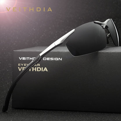 Men's aluminum-magnesium polarized sunglasses - stylish driving glasses for men