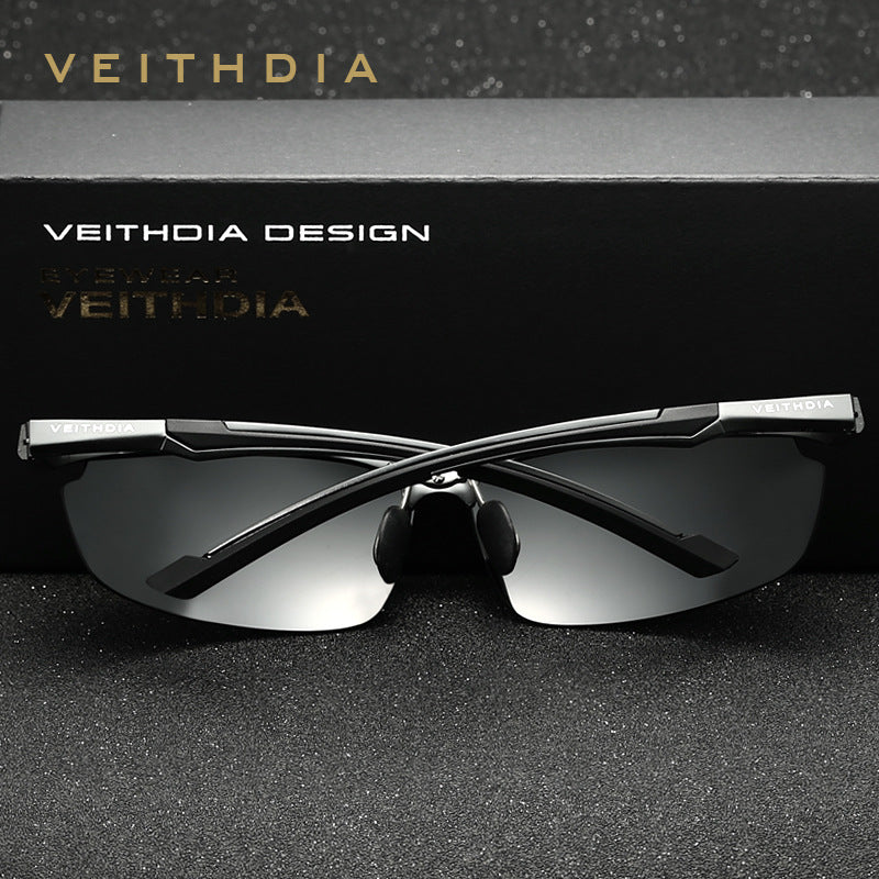 Men's aluminum-magnesium polarized sunglasses - stylish driving glasses for men