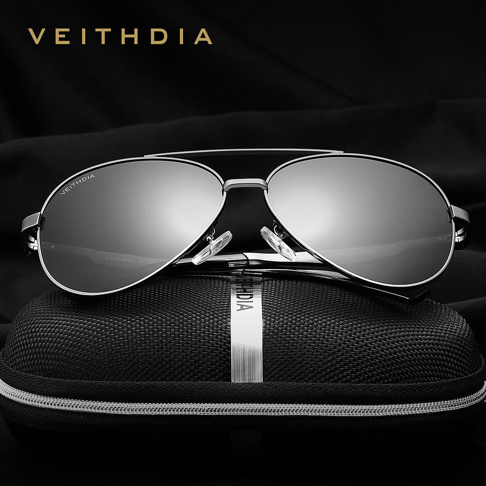 Men's polarized sunglasses - premium carbon fiber texture aluminum