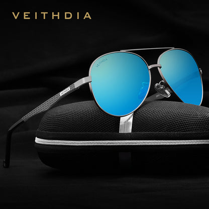 Men's polarized sunglasses - premium carbon fiber texture aluminum