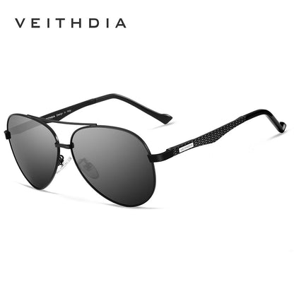 Men's polarized sunglasses - premium carbon fiber texture aluminum