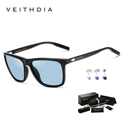 Unisex aluminum-magnesium square polarized uv protection sunglasses
