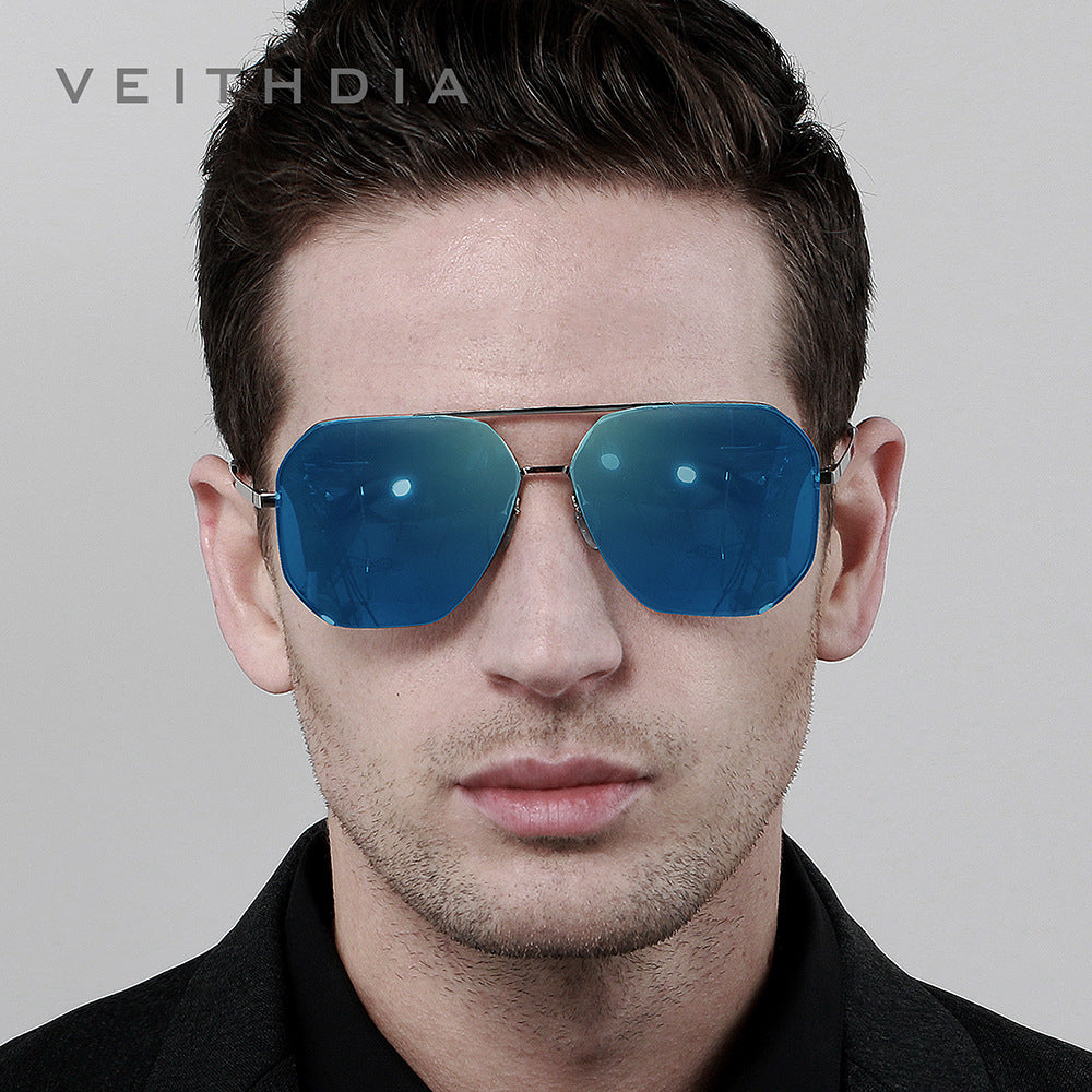Men's DH nylon polarized metal sunglasses - uv protection, square outdoor sun glasses
