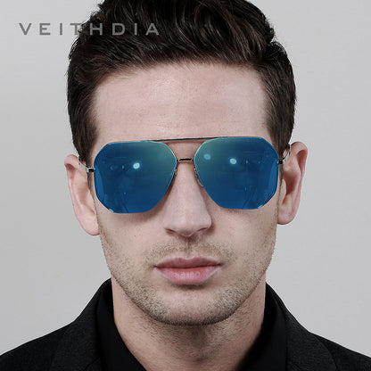 Men's DH nylon polarized metal sunglasses - uv protection, square outdoor sun glasses