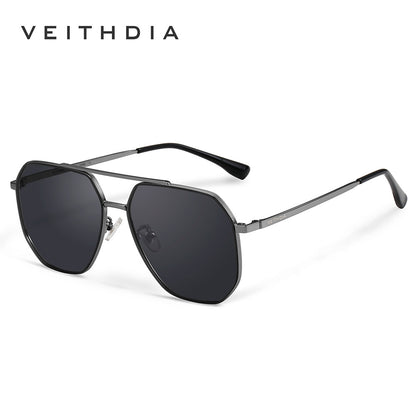 Men's DH nylon polarized metal sunglasses - uv protection, square outdoor sun glasses