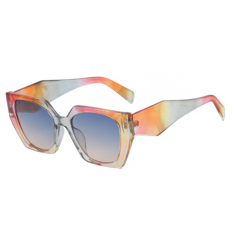 Cat-Eye Wide Temple Sunglasses for Women