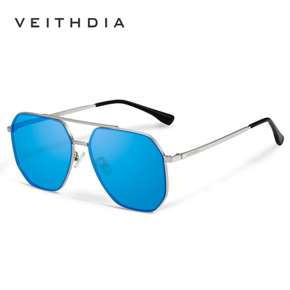 Men's DH nylon polarized metal sunglasses - uv protection, square outdoor sun glasses