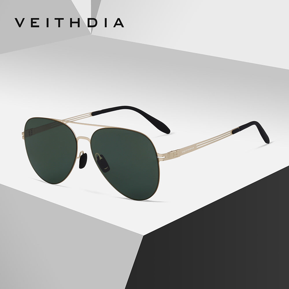 Unisex aviator sunglasses - flexible stainless steel