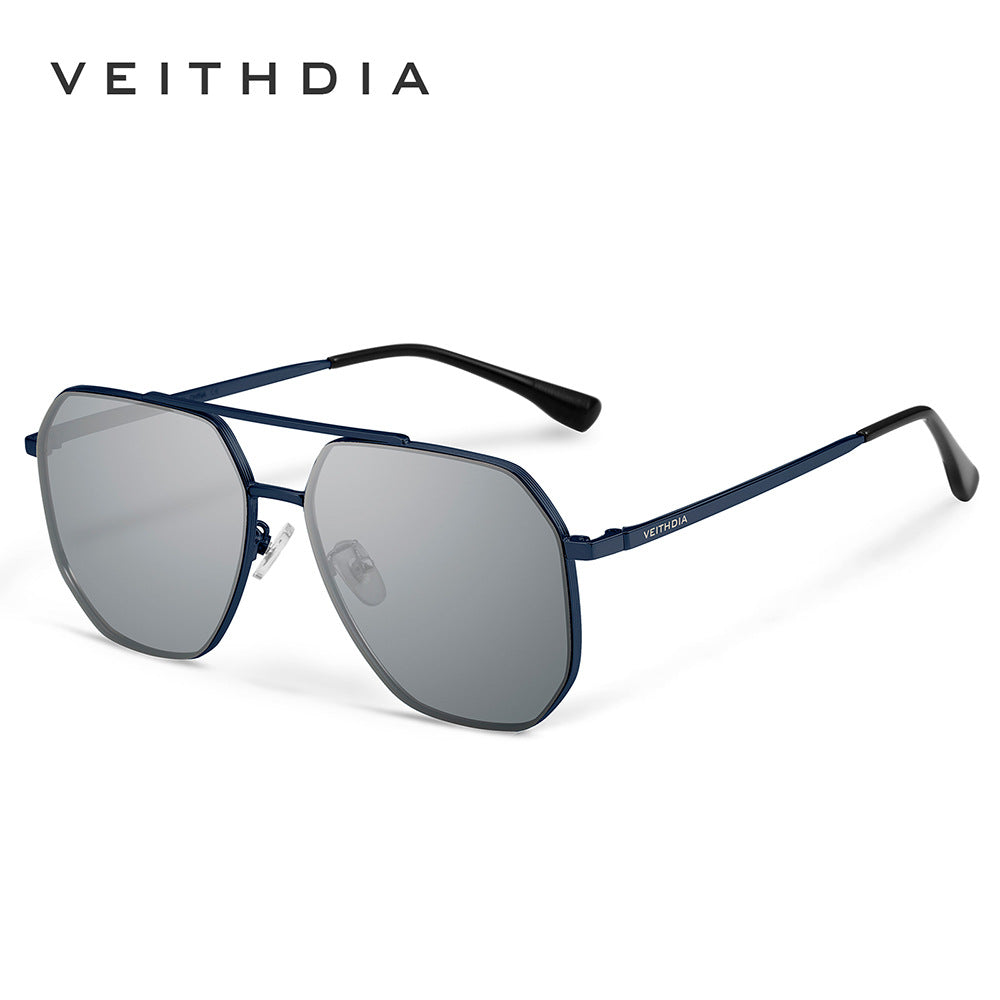 Men's DH nylon polarized metal sunglasses - uv protection, square outdoor sun glasses