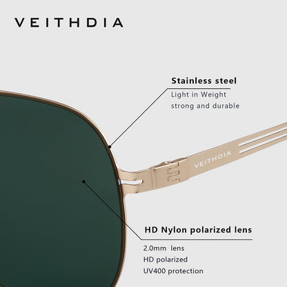 Unisex aviator sunglasses - flexible stainless steel
