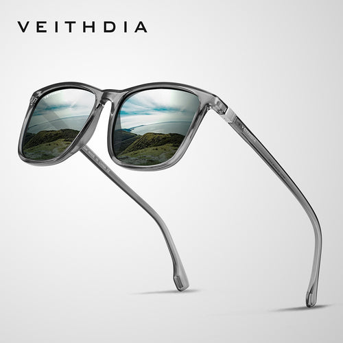Unisex square frame polarized sunglasses