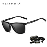 Unisex aluminum-magnesium square polarized uv protection sunglasses