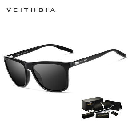 Unisex aluminum-magnesium square polarized uv protection sunglasses