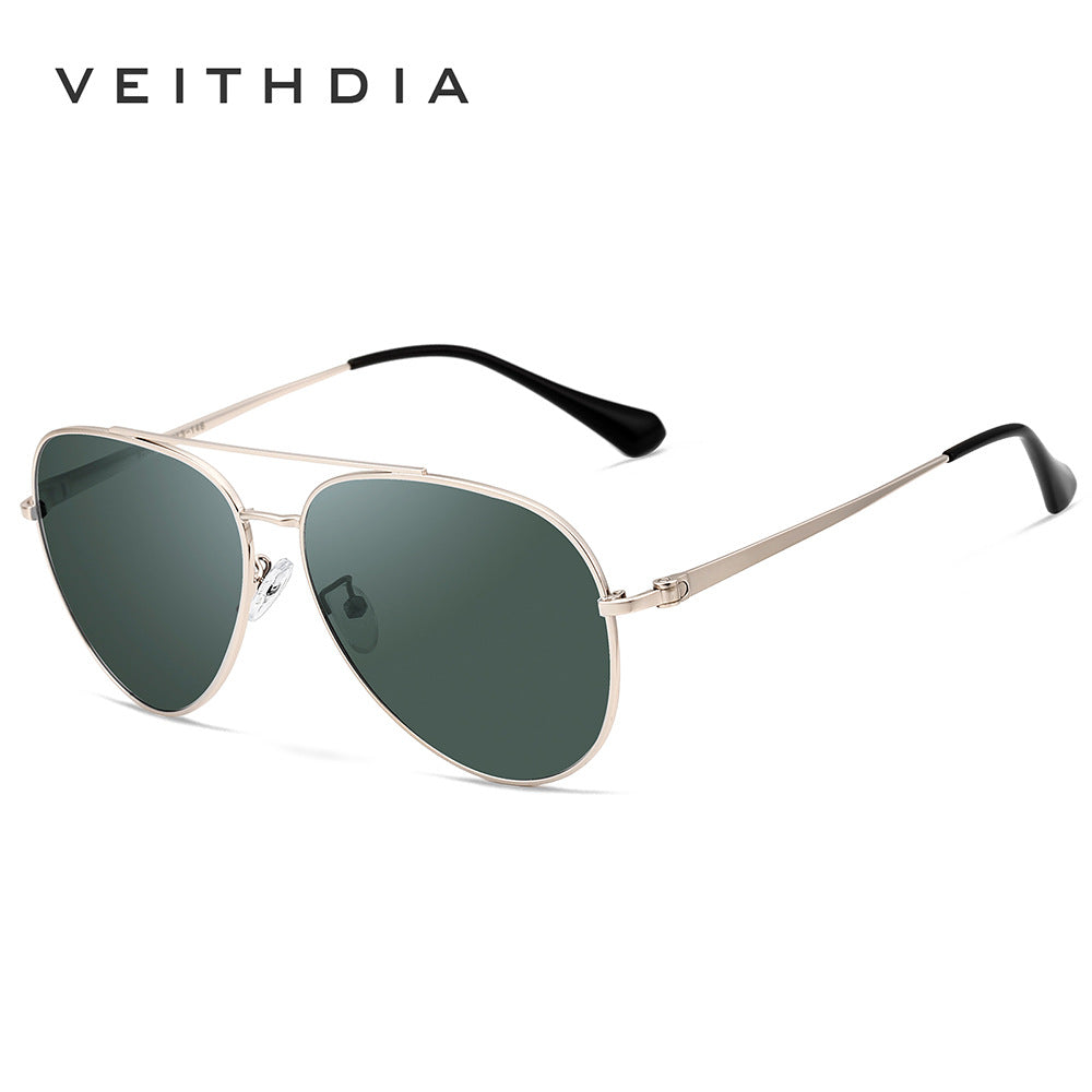 Men's polarized sunglasses - aviator style driving & fishing shades
