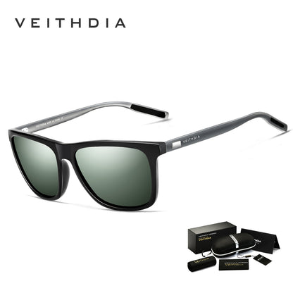 Unisex aluminum-magnesium square polarized uv protection sunglasses