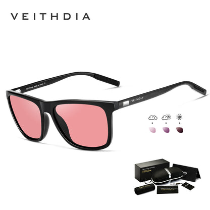 Unisex aluminum-magnesium square polarized uv protection sunglasses