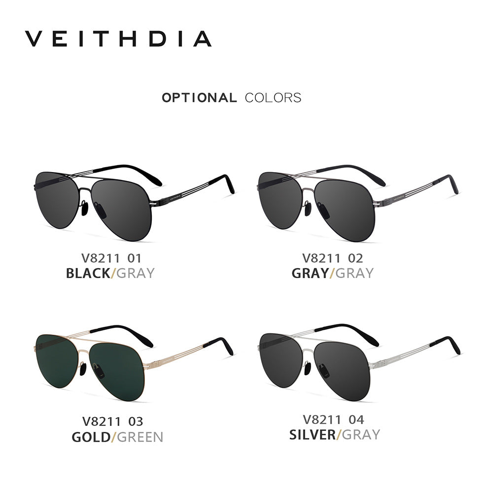 Unisex aviator sunglasses - flexible stainless steel