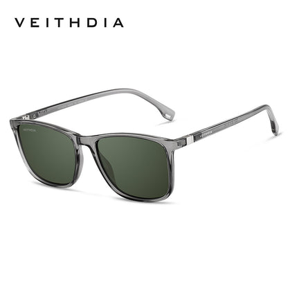 Unisex square frame polarized sunglasses