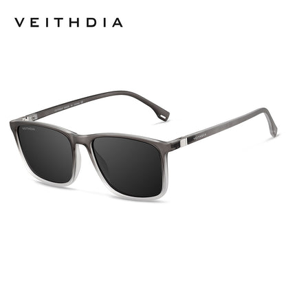 Unisex square frame polarized sunglasses