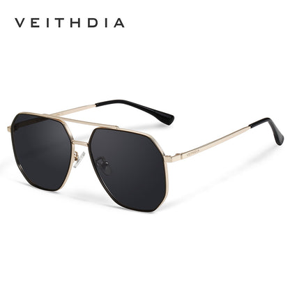 Men's DH nylon polarized metal sunglasses - uv protection, square outdoor sun glasses
