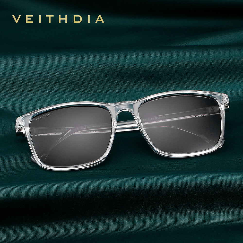Unisex square frame polarized sunglasses
