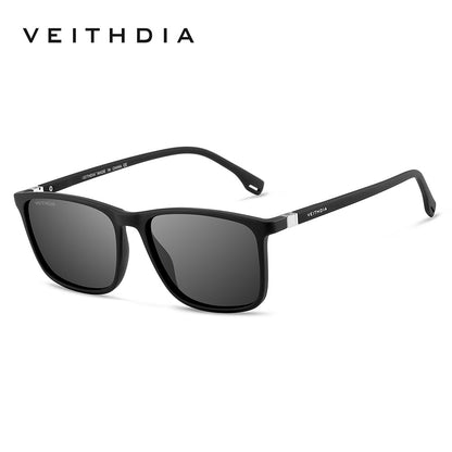 Unisex square frame polarized sunglasses