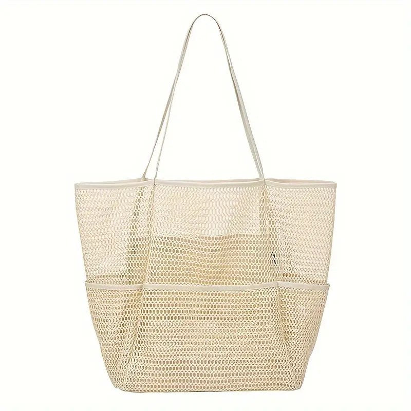 Double-Layer Mesh Beach Tote Bag