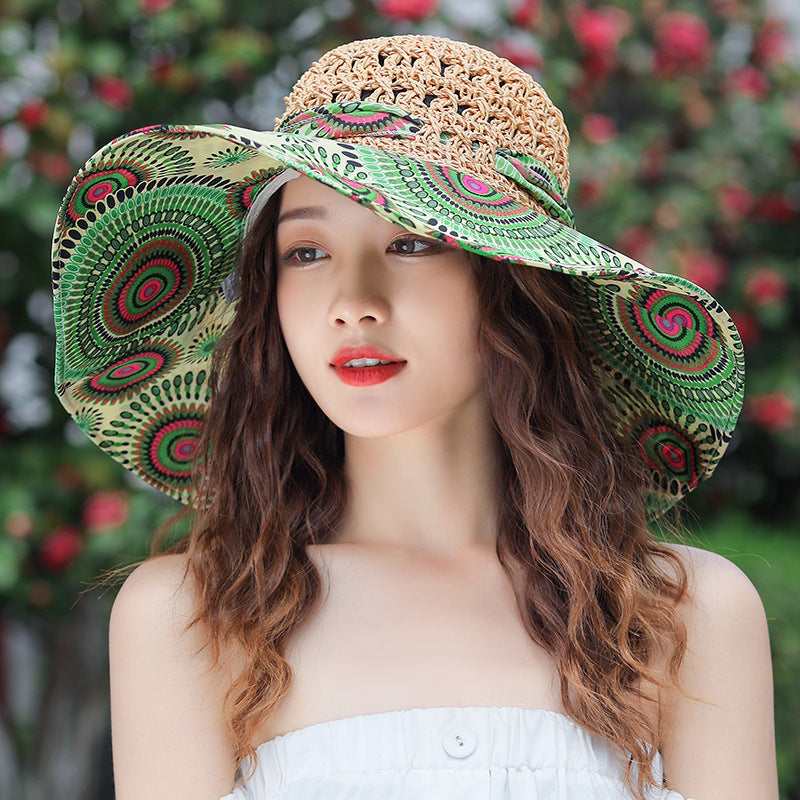 Women's Wide Brim Straw Sun Hat