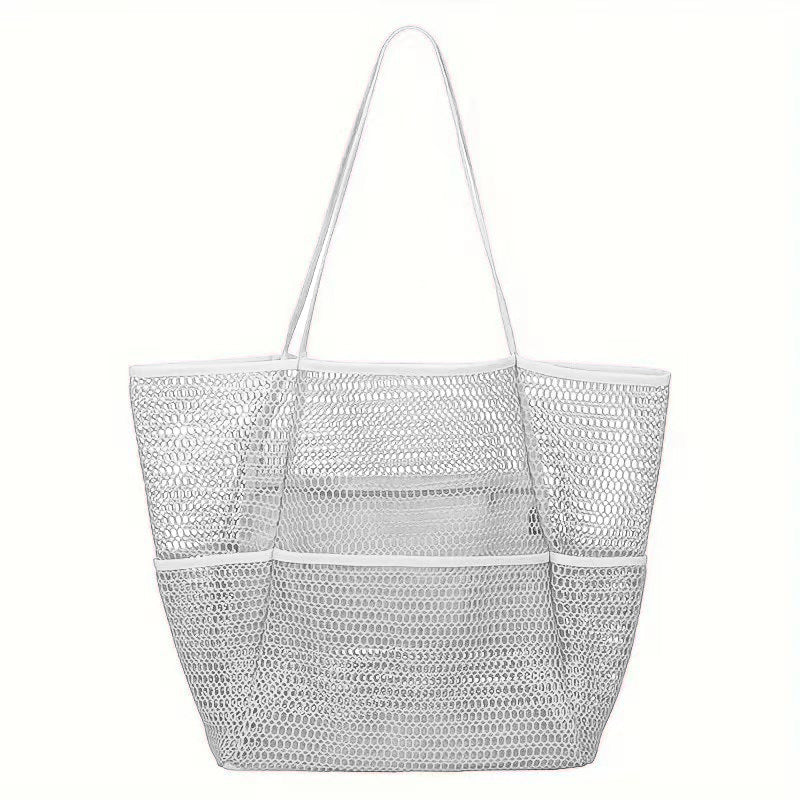 Double-Layer Mesh Beach Tote Bag