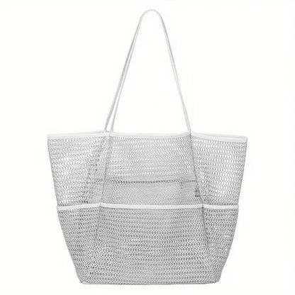 Double-Layer Mesh Beach Tote Bag