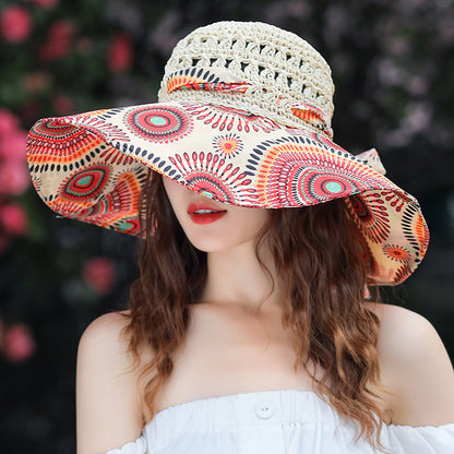 Women's Wide Brim Straw Sun Hat