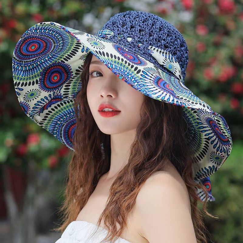 Women's Wide Brim Straw Sun Hat