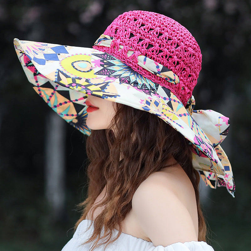 Women's Wide Brim Straw Sun Hat