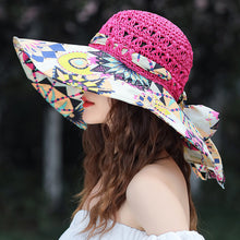 Women's Wide Brim Straw Sun Hat