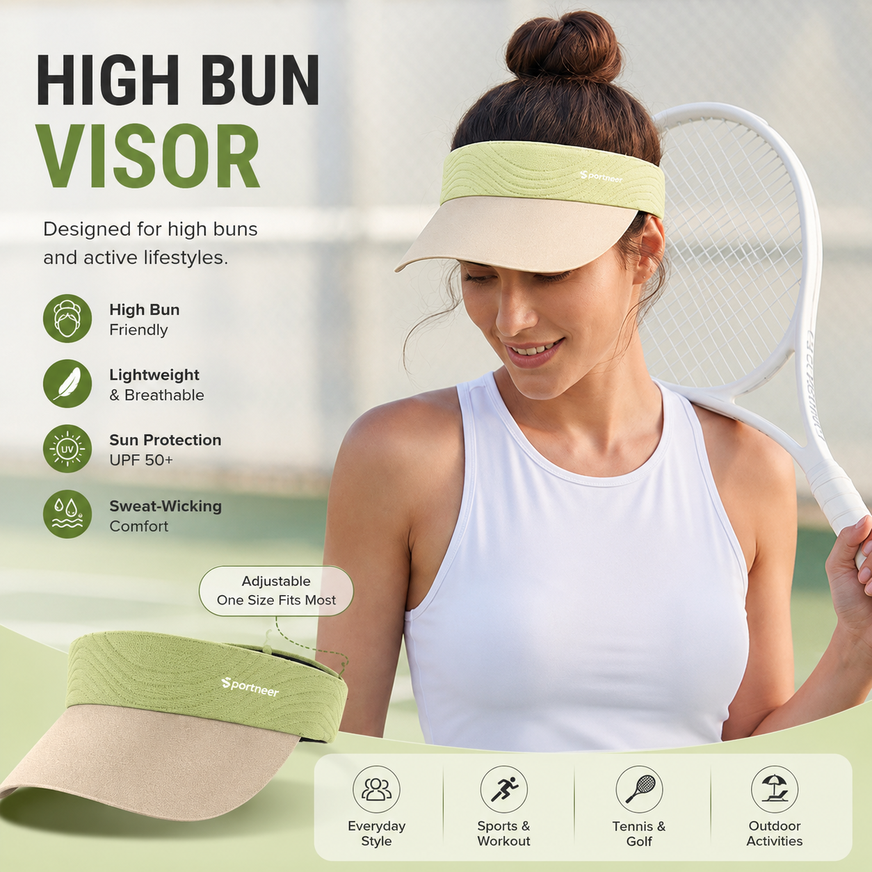 MEETSUNNY Women's Sports Sun Visor Hat