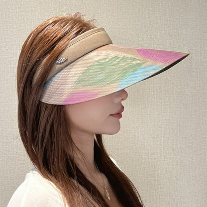 Women’s Wide Brim Open-Top Sun Visor Hat