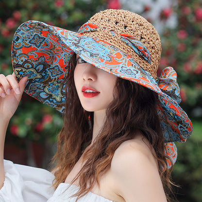 Women's Wide Brim Straw Sun Hat