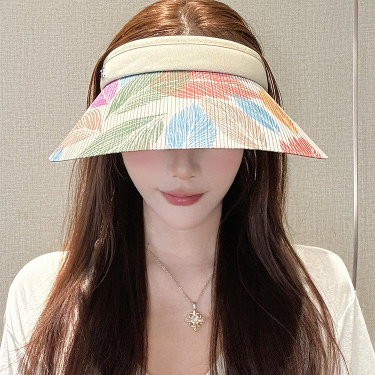 Women’s Wide Brim Open-Top Sun Visor Hat