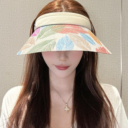 Women’s Wide Brim Open-Top Sun Visor Hat