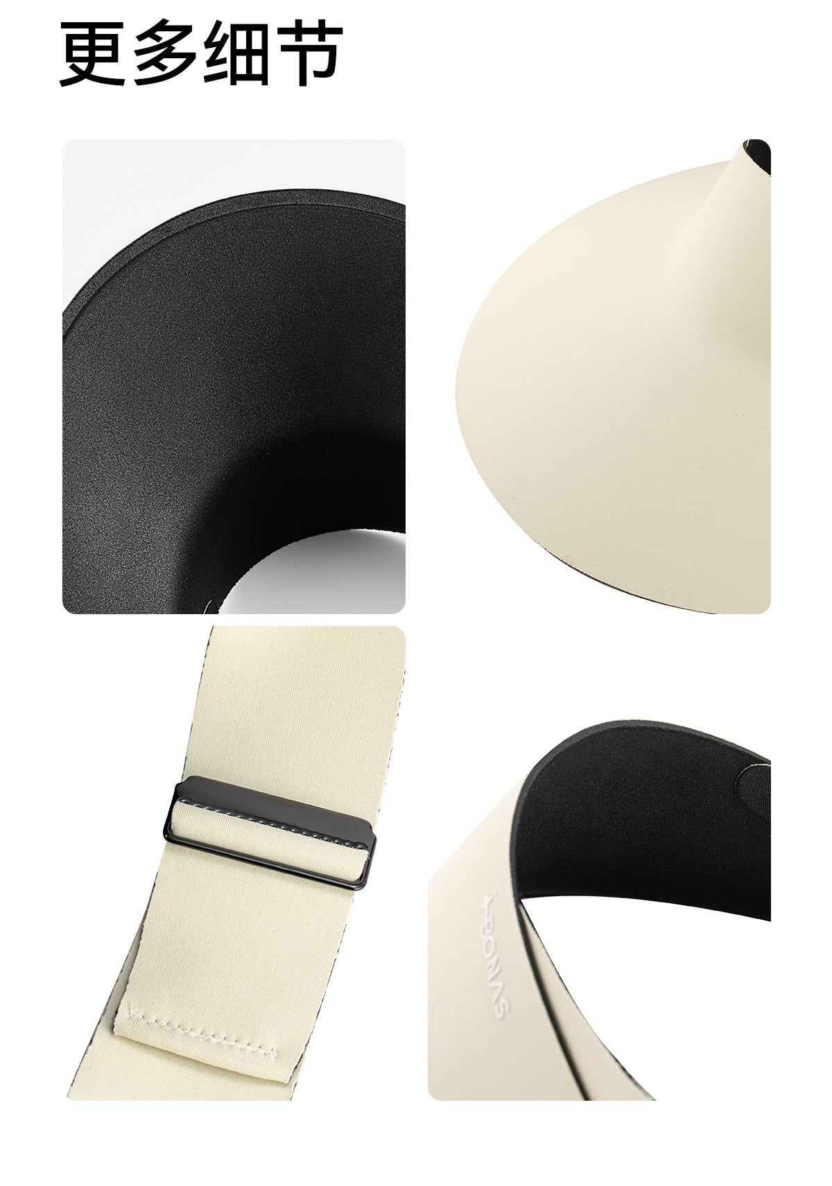 Women's Foldable Wide Brim Open-Top Sun Visor Hat