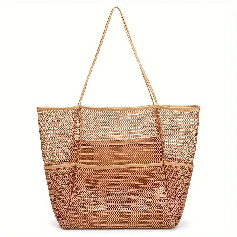 Double-Layer Mesh Beach Tote Bag